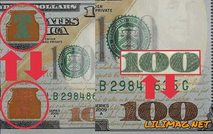 تشخیص دلار تقلبی آبی با تغییر رنگ جوهر