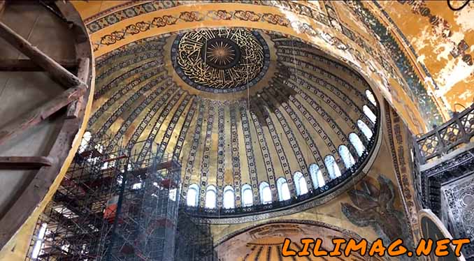 گنبد مسجد ایاصوفیه استانبول ترکیه